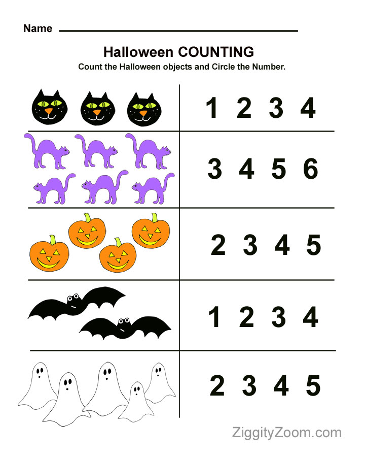 Free Preschool Halloween Activity Sheets